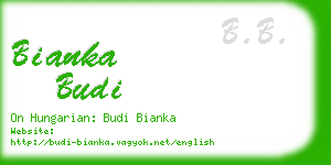 bianka budi business card